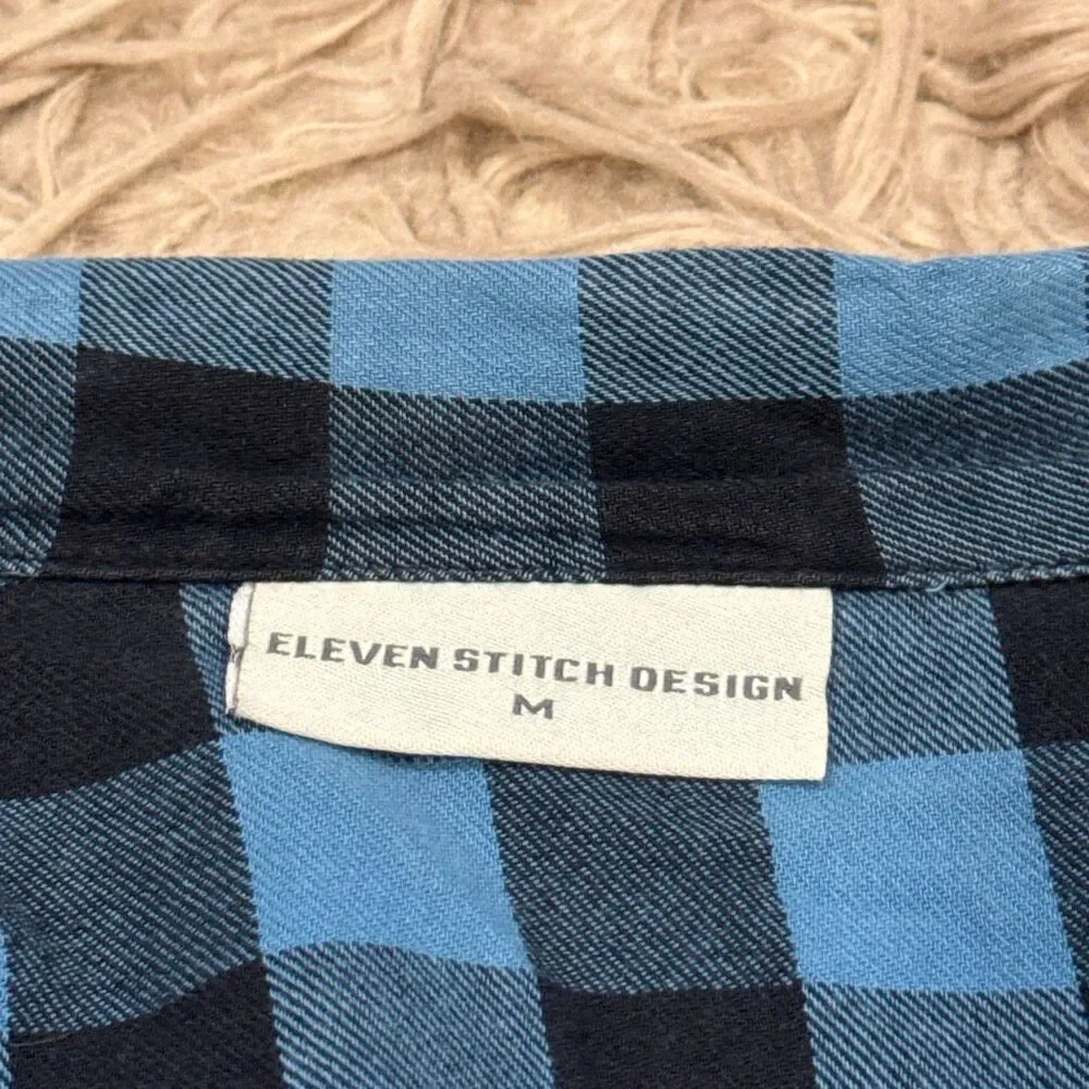 Eleven Stitch Design cotton snap down flannel size medium